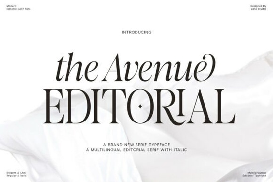The Avenue Editorial Font